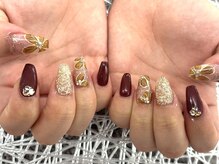 ディーネイル 池袋(D-nail)/〇べっ甲フラワー定額コース