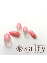 ネイルアンドアイラッシュサロン ソルティ 寺田町(salty)/グラデーションネイル