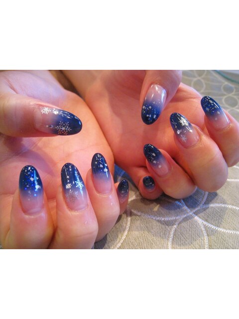 かっこいい冬ロングNAIL