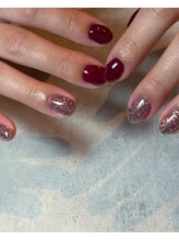 えむねいる(m.nail)/ボルドー／フラッシュ