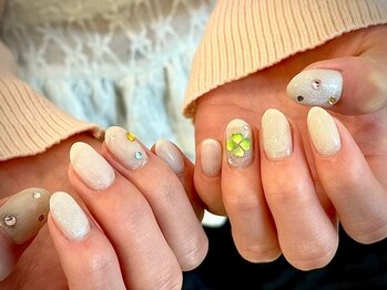 ヌル ネイル 堀江(NURU NAIL HORIE)/HAPPYクローバーニュアンス☆