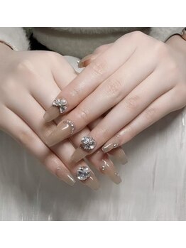 キアラネイルサロンの写真/【自爪が短い/ひび割れ/亀裂補強/深爪改善◎】豊富なパーツつけ放題★チップスカルプパーツ付け放題¥12980