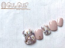 グルグルリベラ ネイルアンドアイラッシュ 本八幡店(GULGUL Libera)/ニュアンスフットネイル☆¥8380