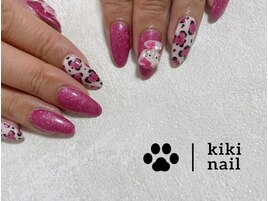 豹柄ネイル/キラキラネイル