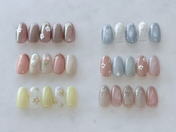 ミライ 福津店(mirai)の写真/新生活スタートを彩る上品春ネイル★指先から品よく華やかな春っぽさのおすすめデザイン、今月限定です★