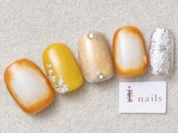 アイネイルズ 三宮店(I nails)/オレンジ逆チークマグ
