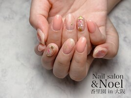 キラキラ×シェルネイル