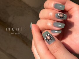 ビジューフラワーネイル