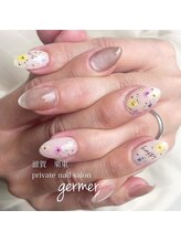 ジェルメ(germer)/マグネットとフラワーネイル