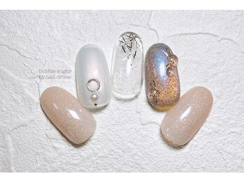 バブル シュガー バイ ネイルクローネ(bublle sugar by.nail crone)/雫ネイル