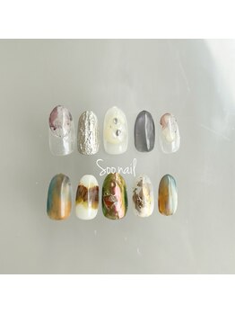 ソーネイル(Soo.nail)/9月定額ネイルシンプルデザイン