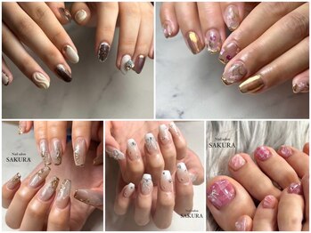 サクラ(SAKURA)の写真/高い技術で幅広いアートに対応可能◎あなたのこだわりを詰め込んだお気に入りの指先を演出いたします♪