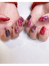 赤のフラワーデザイン