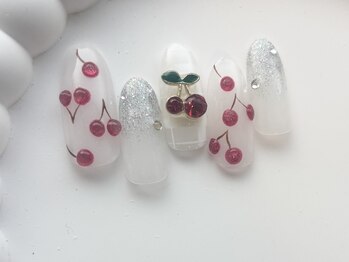 さくらんぼネイル/8000円