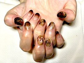 カフェオレニュアンスネイル