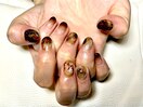 カフェオレニュアンスネイル