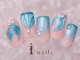 人魚のしっぽネイル11500円