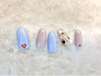 ララバイ 吉祥寺店(LULLABY)/キラキラハートネイル♪