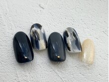 リーチェ ビューティアンドネイルサロン 大名店(Beauty&Nail Salon)/くすみブルーニュアンスネイル☆