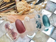 ネイルサロンアンドスクール ラフィーネ 池袋店/もやもや×マット◆¥7990