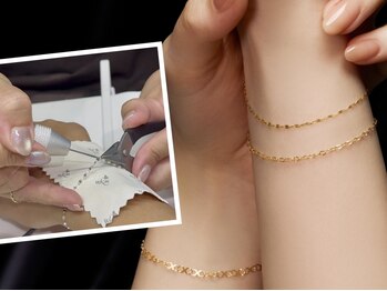 ペペ バイ オカバ 平野店(PEPE by okaba)の写真/話題の【パーマネントジュエリー】留め具のないチェーンをその場で溶接して身につける、新感覚のジュエリー