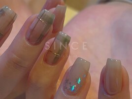 クリスマスチェックネイル(冨高)