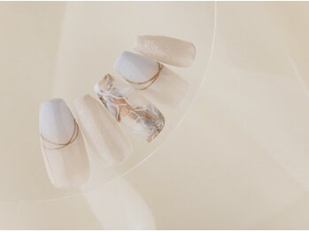 大人ニュアンスフラワーネイル