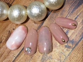 シンプルタイダイネイル