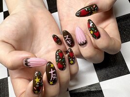 バレンタインネイル