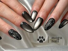 モグネイル(Mogunail)/麻の葉模様/ブラックネイル