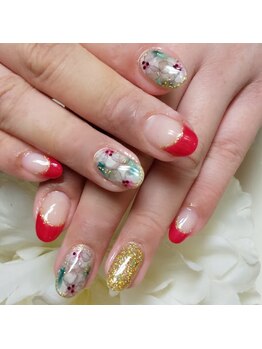 コーラル(CORAL)/たらしこみフラワーアート