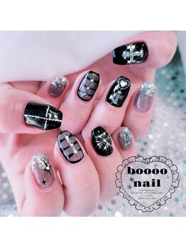 ブーネイル(boooo nail)/ブラッククロムネイル★