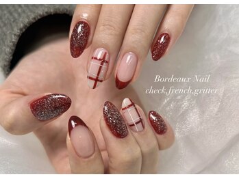 リン 恵比寿(RiN.)/ボルドーチェック chinami