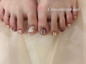 クレセント アイアンドネイル 今泉店(Crescent)/ブラウンニュアンスネイル