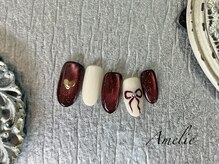 アメリ(Amelie)/ボルドー/リボン/ハート