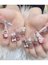 ヒユ ネイル(Hiyu Nail)/最上級可愛さ！ピンク3Dアート