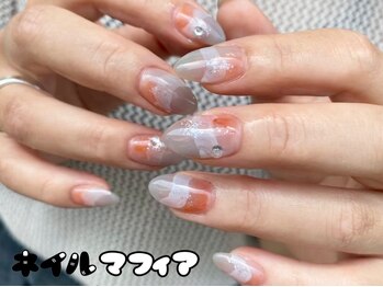 ニュアンス/ショートネイル