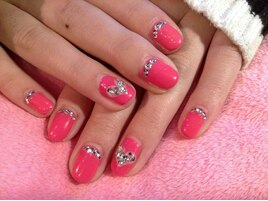 きらきらハートネイル