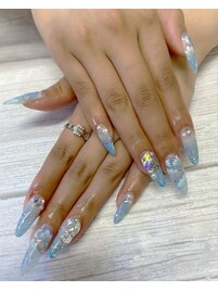 韓国、ブルー、ビジュー