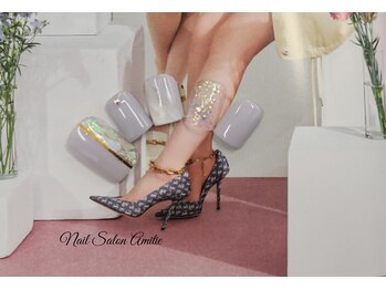 ネイルサロン アミティエ(Nail Salon Amitie)/□*大人綺麗めnuance foot*□