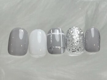 ネイルメゾン 渋谷店(NAIL MAISON)/綺麗めチェックラメ¥5500