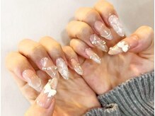 リベレ 梅田茶屋町店(LIBELLE)/キルティング柄/ワンホン風nail