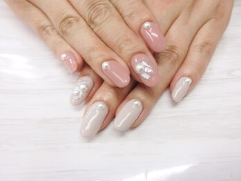 ネイルサロン キラップ(Nail Salon KiLAP)/パールのせネイル¥7980