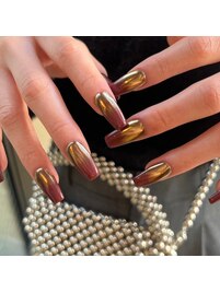 大人ミラーグラデネイル♪