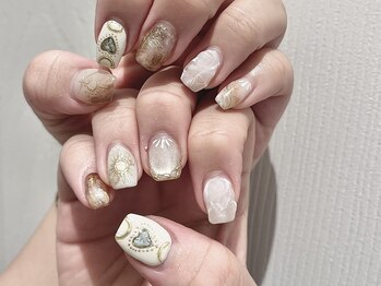 コム 草加マルイ店(com by neolive)/ミックスミラーネイル＊13500円