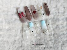 韓国ビジューネイルの人気デザイン♪クリスマスデザイン◇