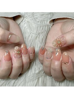 インプレス 鶴見店(Impress)/ぷっくりフラワーネイル