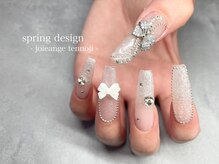 ネイルサロン ジョアアンジェ 天王寺店(joie ange)/リボンネイル　シンプル　