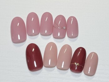 パラジェル登録サロン Nailsalon Flor 浦和【ネイルサロンフロル】の写真/似合わせカラーでシンプルでも洗練された指先に・・♪オフィスネイルもパラジェルでしっかり上品ネイル☆