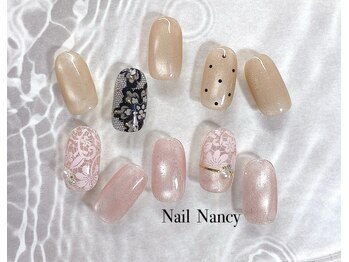ネイルナンシー(Nail Nancy)の写真/初回オフ無料[HAND選べる定額S¥8250M¥9350L¥10450]オフィスでもOKなシンプルデザインも繊細に仕上げます♪